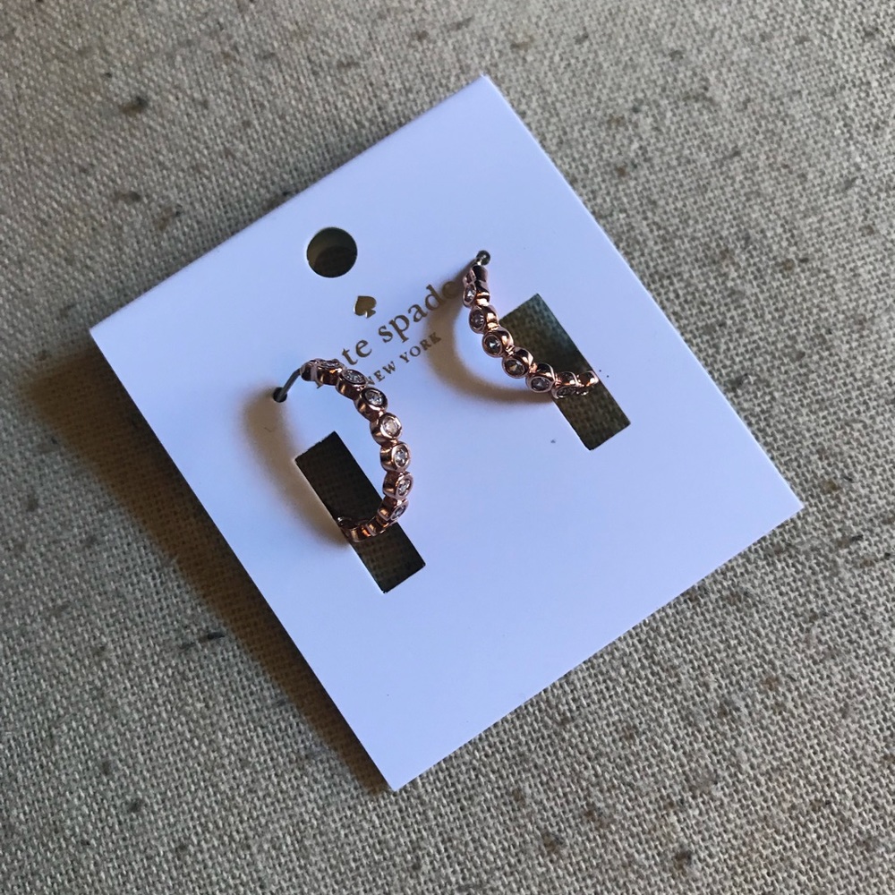Kate Spade Rose Gold Full Circle Earrings - Picture 4 of 6